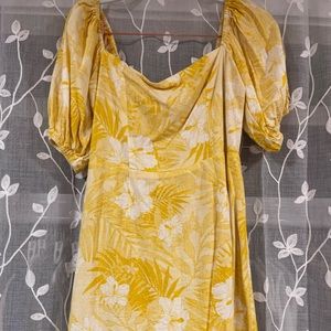Yellow flowers dress
